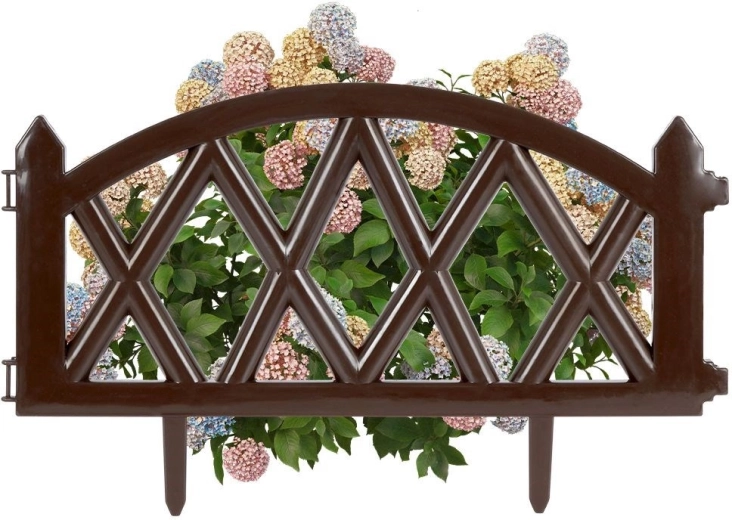 Градински бордюр Vilde кафяв 49 × 30 см