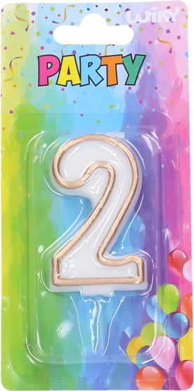 Парти свещ Златно число 2