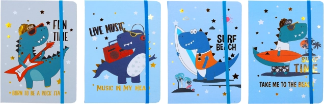 Тефтер дино 14,5 × 21 см, 80 листа