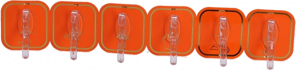 Самозалепващи куки 6 бр – оранжеви