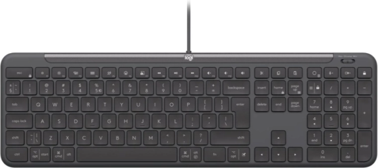 Logitech Signature Slim Wired K620 for Business жична клавиатура (US, графитена)
