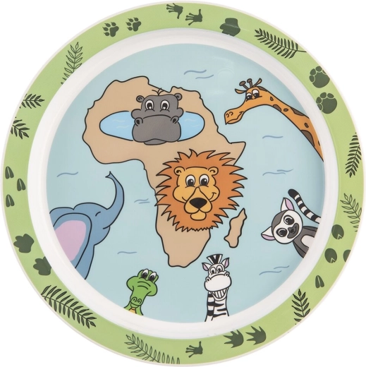 Children’s shallow plastic safari plate 21.5 cm