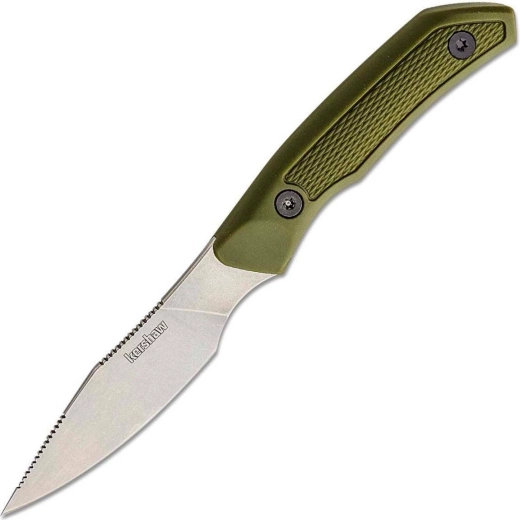 Kershaw Deschutes Caper hunting knife 8.4 cm with stonewashed blade and sheath