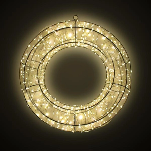 Декоративен 3D LED венец от метал 36 × 7 × 36 см