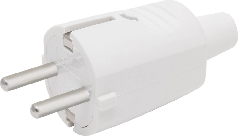 White Male Plug