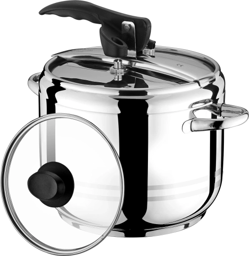 AXIO 5 L Stainless Steel Pressure Cooker with Glass Lid