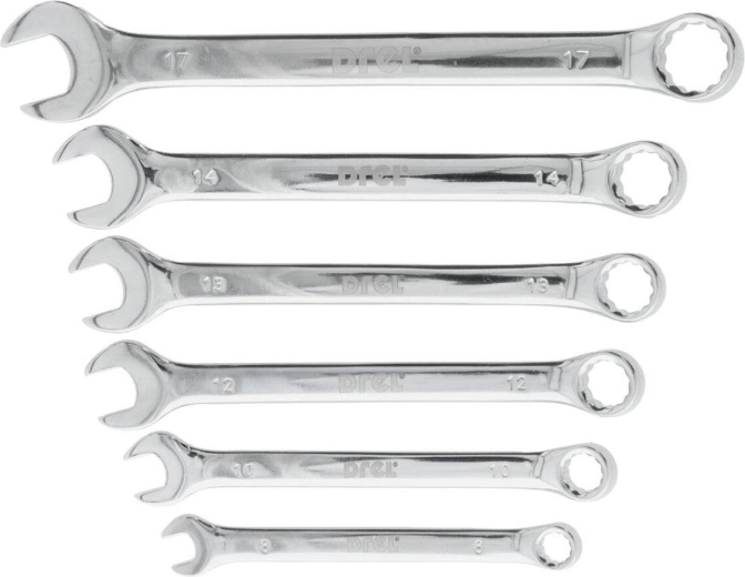 Combination Wrench Set 8–17 mm, 6 pcs