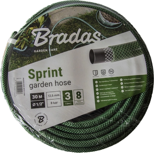 Градински маркуч SPRINT 1/2" 30 м непрозрачен зелен