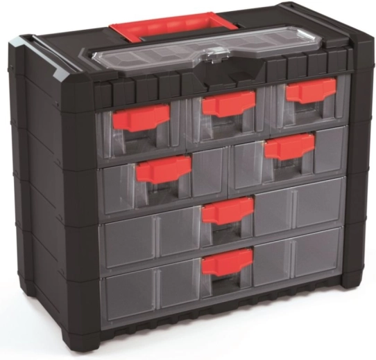 Пластмасов стенен органайзер Multicase Cargo 400 × 200 × 326 mm, 7 чекмеджета