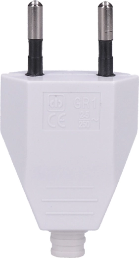 Solight flat plug type C Euro 2.5 A white - 1 piece