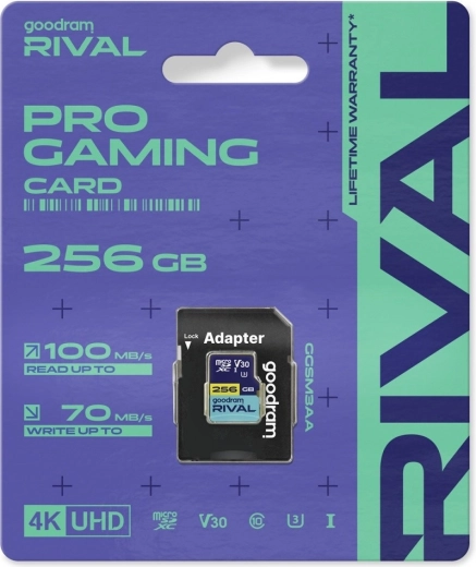 Goodram RIVAL microSDXC карта 256 GB UHS-I V30 U3 C10 100/70 MB/s