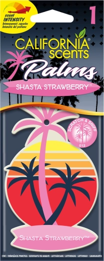 Hanging Car Air Freshener California Scents Palm Shasta Strawberry