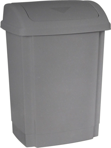 Flip-top trash bin 25 L, gray