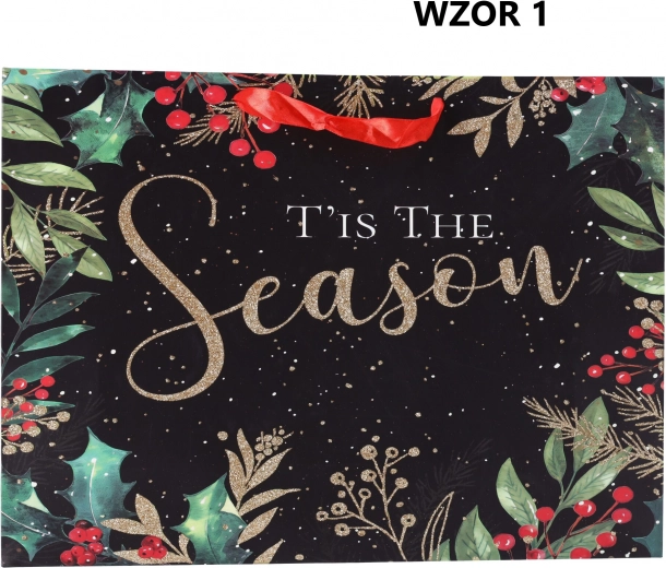 Коледна подаръчна торбичка Happy Holidays 42 × 12 × 31 см, микс от дизайни