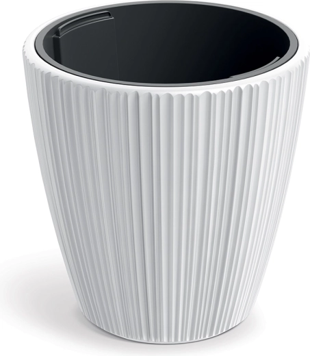 ORO Planter with Insert, White, 19.9 cm