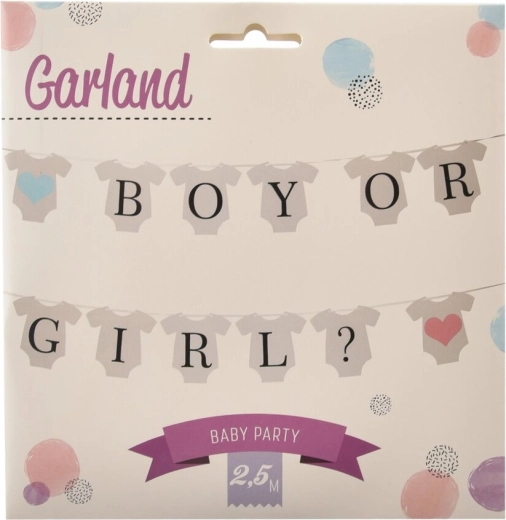 Paper garland Boy/Girl 2.5 m
