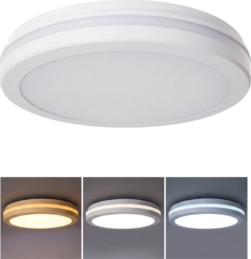 Solight LED таванно и стеннo осветително тяло Gari 26 W 2340 lm 3CCT IP65 30 cm бяло