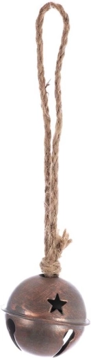 Brown metal hanging bell