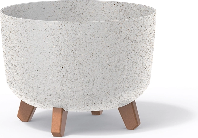 Саксия Gracia Standard Eco Wood 38 см – бяла