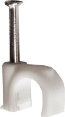 Solight cable clips for 7 mm cable, white (100 pcs)