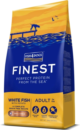 Fish4Dogs Finest гранули за възрастни кучета с бяла риба и картофи 12 кг