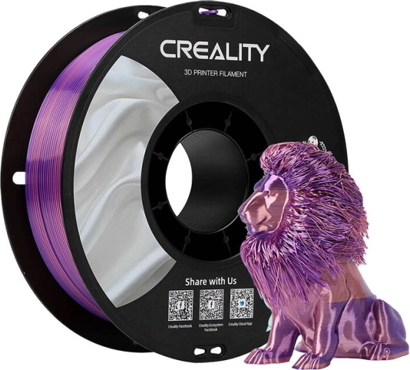 Филамент Silk PLA Creality розово‑лилав 1,75 mm