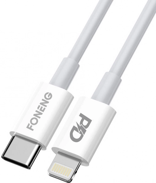 USB‑C към Lightning кабел FONENG X31 2 m 3 A 20 W бял