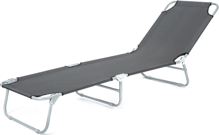 Сгъваем градински шезлонг SUNBAY антрацит 186 × 53 × 24 cm