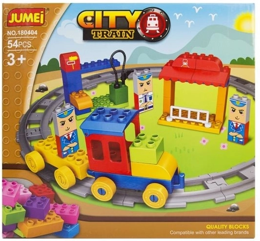 Конструктор Jumei City влакче 54 части 28 × 26 см - 1 брой