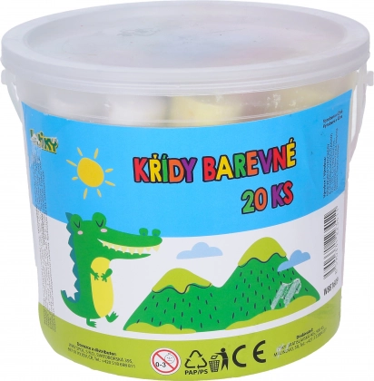 Кръгли тротоарни пастели 20 бр. в кофа