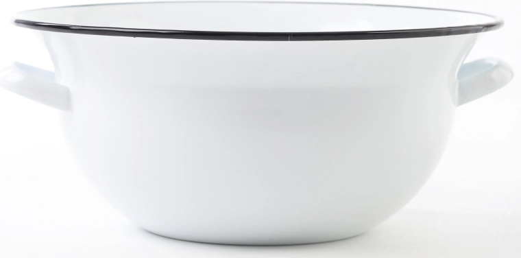 Enamelled mixing bowl with handles 32 cm, 6 l – white BERYL