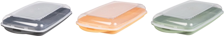 Rectangular polypropylene plastic container 21 × 11.5 × 3.5 cm