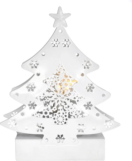 Solight LED metal Christmas tree, battery-powered