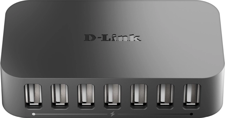 Powered D-Link DUB-H7 USB hub with 7 ports
