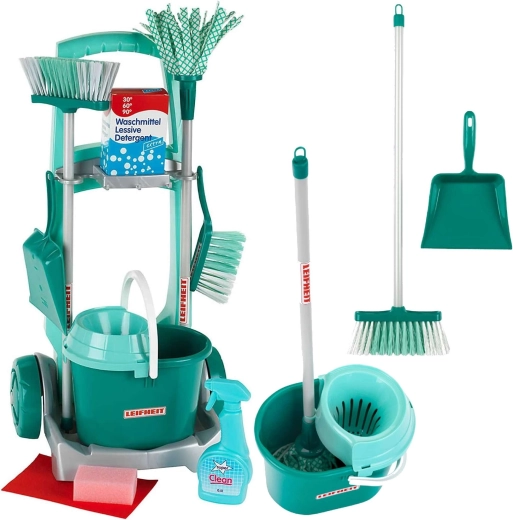 Детска почистваща количка LEIFHEIT с моп, метла и аксесоари KLEIN