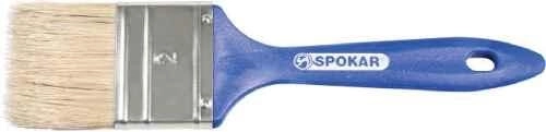 Flat brush 1.5" with plastic handle and pure bristle