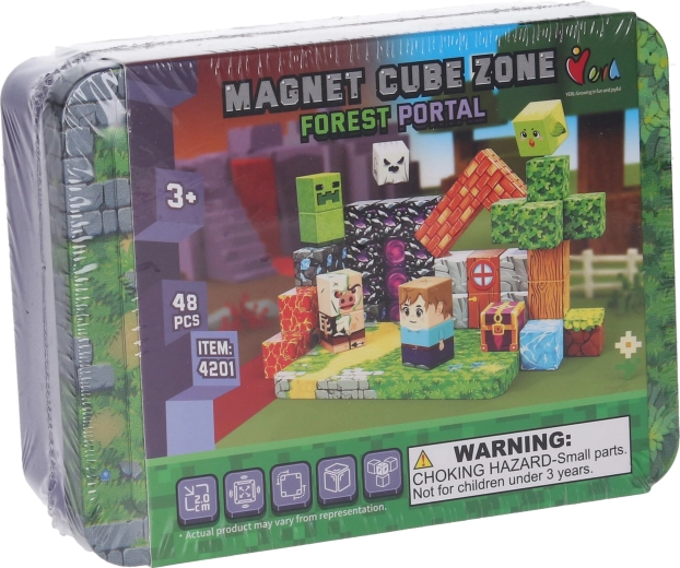 Магнитен конструктор Magnet Cube Zone Forest Portal (48 части)