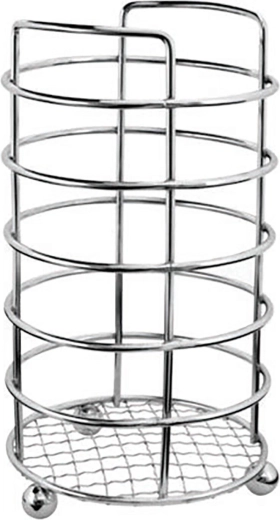 Utensil holder LINEA, chrome, diameter 11 cm