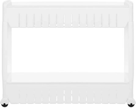 Мобилна кухненска или банска етажерка на колелца, бяла