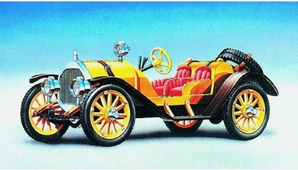 Модел на автомобил Mercer Raceabout 1912 в кутия