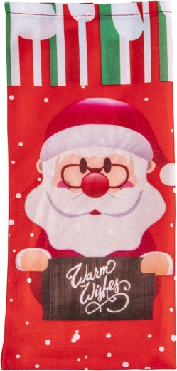 Коледен калъф за бутилка Santa Claus 30 × 14 см
