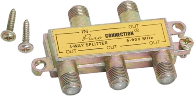 F splitter with four outputs