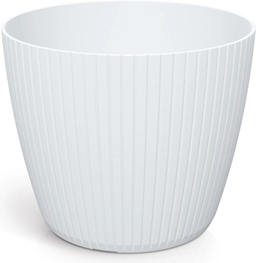 Lamia Flowerpot 38.5 cm white – modern plastic planter for indoor and outdoor use