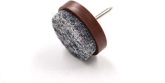 Филцови подложки с пиронче за защита на пода 20 mm, кафяви (8 бр.)