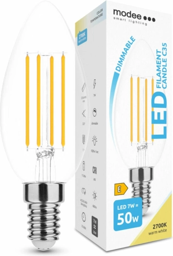 LED candle bulb C35 7 W E14 806 lm warm white, dimmable