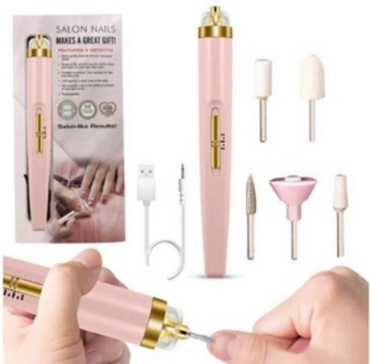 Електрическа фреза за нокти 5 в 1, розова