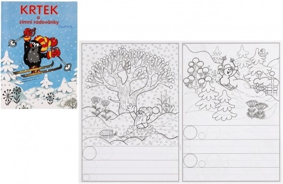 Книжка за оцветяване A4 Къртичето и зимни забавления 21x29 см
