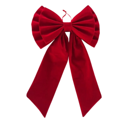 Double Christmas bow red 45 × 78 cm