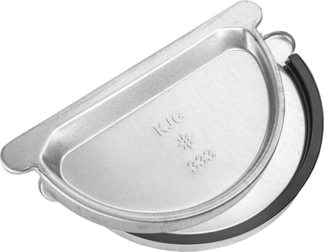 Gutter end cap 250 mm with rubber seal, galvanized