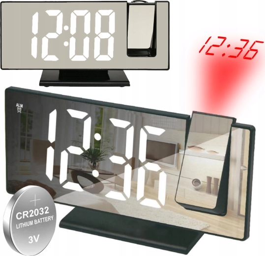 Electronic Alarm Clock with LED Time Projector